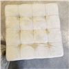 Image 2 : 2 GREEN MICROFIBER FOOTSTOOLS