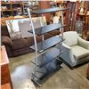 Image 2 : MODERN 5 SHELF BLACK AND CHROME SHELVING