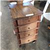 Image 1 : 4 DRAWER OAK TROLLEY