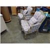 Image 2 : PAIR OF WOOD FRAMED UPHOLSTERED OCCASIONAL CHAIRS