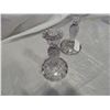 Image 2 : PAIR OF CRYSTAL CANDLE STICKS TURNING AMETHYST CANDLE STICKS