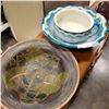 Image 2 : ANTIQUE BURSLEM JUG AND BOWL SET, AND CERAMIC BOWL