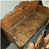 Image 1 : WORMY CHESTNUT CARVED BENCH