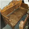 Image 3 : WORMY CHESTNUT CARVED BENCH