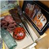 Image 2 : EASTERN CARVING SET, TEA SET, COCA COLA BOTTLE, WOOD DUCKS, AND COLLECTIBLES