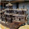 Image 2 : CHINESE HAND CRAFTED TAN ROSEWOOD 'JUNK' SAILING VESSEL MODEL 42IN LONG 2FT TALL  VALUED OVER $4,000