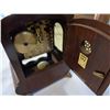 Image 3 : WARMINK WUBA MECHANICAL 2 CHIME MANTLE CLOCK, WITH KEY AND PENDULUM