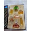 Image 2 : WOOD TRAY OF VINTAGE KEYS, COLLECTIBLES TRAY OF PERFUME BOTTLES, AND VANITY ITEMS