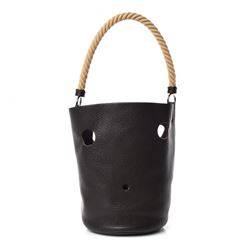 HERMES Leather Mangeoire Rope Bag