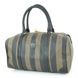 Fendi Canvas/Leather Boston Handbag