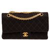 Image 1 : Chanel Quilted Fabric Double Flap Shoulder Bag