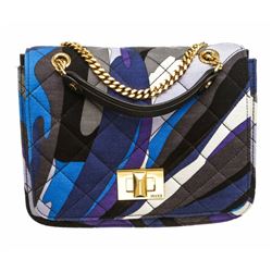 Emilio Pucci Canvas Flap Bag
