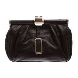 MCM Black Leather Clutch