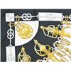 Image 4 : Authentic HERMES "Cliquetis" Black 100% Silk Scarf