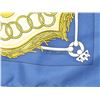 Image 8 : Authentic HERMES "Cliquetis" Blue 100% Silk Scarf