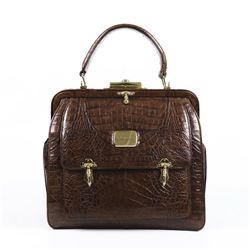 Vintage Valentino Crocodile Satchel Bag