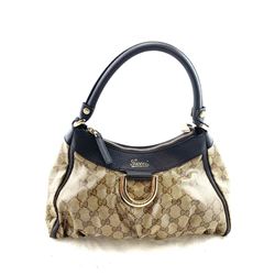 Gucci Coated Canvas Monogram Shoulder Bag