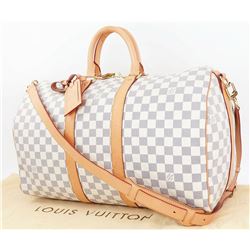 LOUIS VUITTON Damier Azur Keepall Bandouliere 45 Duffel