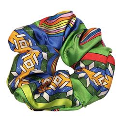 Vintage Hermes Silk Handmade Scrunchie