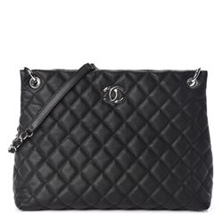 Chanel Quilted Caviar Large Shopping Tote
