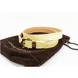 LOUIS VUITTON Pearl Vernis Triple Tour Bracelet