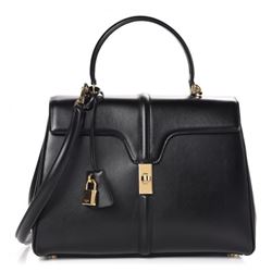 CELINE Satinated Calfskin Medium 16 Top Handle Bag
