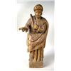 Image 1 : A CARVED PINE FIGURE OF A BEARDED AND R