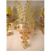 Image 2 : A PAIR OF PINK AND GREEN LEAF-DECORATED