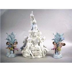 A BLANC-DE-SHINE PORCELAIN FIGURAL GROU