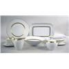 Image 1 : A WHITE AND PARCEL GILT PORCELAIN DINNE