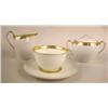 Image 4 : A WHITE AND PARCEL GILT PORCELAIN DINNE