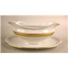 Image 5 : A WHITE AND PARCEL GILT PORCELAIN DINNE