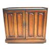 Image 1 : A MAHOGANIZED AND FAUX MARBLE SIDE CABI