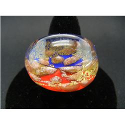 Colorful Glass Ring, Size 8