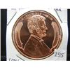 Image 1 : Copper Round .999 Lincoln