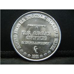 1981 Silver Round .999 Trade Unit