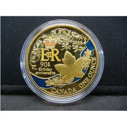 CANADA (QUEENS 90TH BIRTHDAY), PROOF MEDAL,
