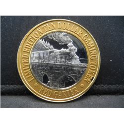 (RED GARTER) SILVER (.999) WENDOVER, NV, CASINO COIN, LIMITED EDITION, UNCIRCULATED
