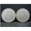 Image 2 : (2) 1962 SILVER MEXICAN UN PESO
