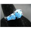 Image 2 : WOMAN'S BLUE FIRE OPAL RING (SIZE 7), FASHION JEWELRY