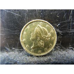 CLAD 1852 GOLD $1 DOLLAR, CLAD