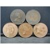 Image 2 : (5) CANADIAN LARGE CENTS, CONSECUTIVE YRS (1904/05/06/07/08)