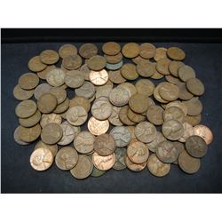 100 Lincoln Wheat Cents.