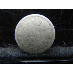1886 Canada Sterling (92.5%) Silver Five Cents, Weighs 0.04 Troy Ounce.
