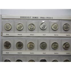 1946-1980 Uncirculated Roosevelt Dime 90 Coin Set, Including Proof Issues.