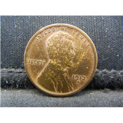 1913-S Semi-Key Date Lincoln Head Cent.