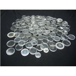 100 Coin Capsule Containers of Various Sizes and Denominations.