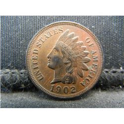 1902 Indian Head Cent, Full Bold Liberty, 3 1/2 Diamonds.