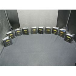 1999-2008 Fifty Coin State Quarter Set Housed in Ten Leather Booklets.