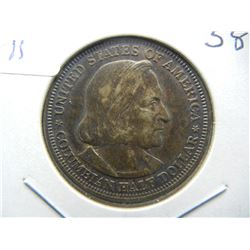 1892 Columbian Commemorative  Half.  Very beautiful toning.  AU 58.